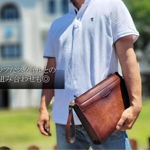 Vintage Marcel Oliver Brown Leather Men's Bag